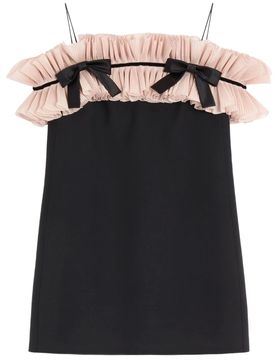 Crepe Couture Ruffled Minidress