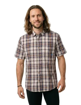 Sandy Short Sleeve Shirt Brown Check L Men - Sea Ranch - FashionsVida