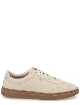 Low-top Trainers in a Material Mix with Leather Details