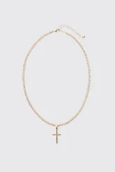 Herren Goldenes Kreuz Halskette