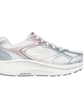 Go Run Consistent 2.0 Volt Running Shoes Off White Leather / Silver Trim UK 3 Women - Skechers - FashionsVida