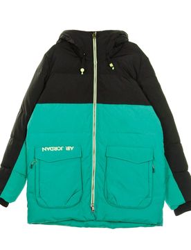 Giaccone Lungo Uomo Down Parka Black/watermelon/neptune Green
