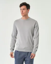 Maglia grigia girocollo in puro cotone