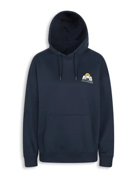 Printed Womens Relaxed Fit Hoodie - Dark Blue - Dark Blue - Size: 14 - EMS - FashionsVida
