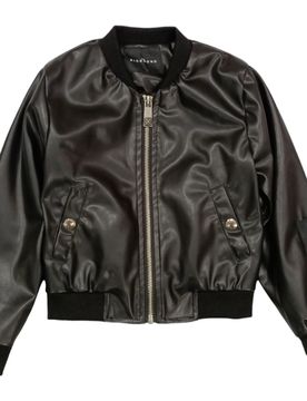 Giubbino Bomber Nero Ecopelle RBP24154GBHB