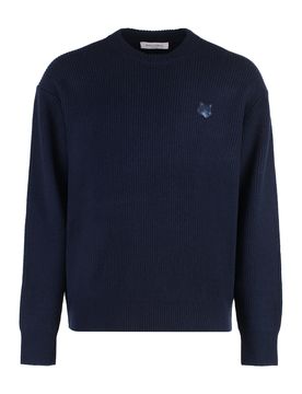 Bold Fox Head Patch Ribbed Jumper