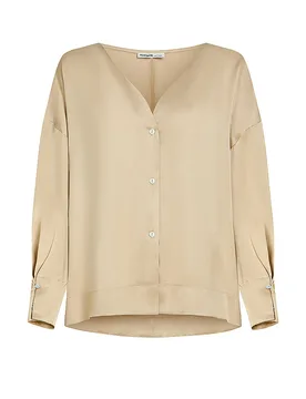 INK Blusenshirt hellbraun XL damen - Penn - FashionsVida