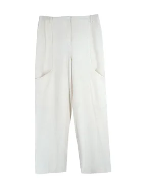 Ivory Boucle Cargo Trousers - Jacquemus - FashionsVida