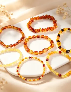 Natrural Genuine Baltic Flower Amber Bracelet Amber Irregular Chip / Round Beads Rought Size,For Women Bracelets Gift - Aliexpress - FashionsVida