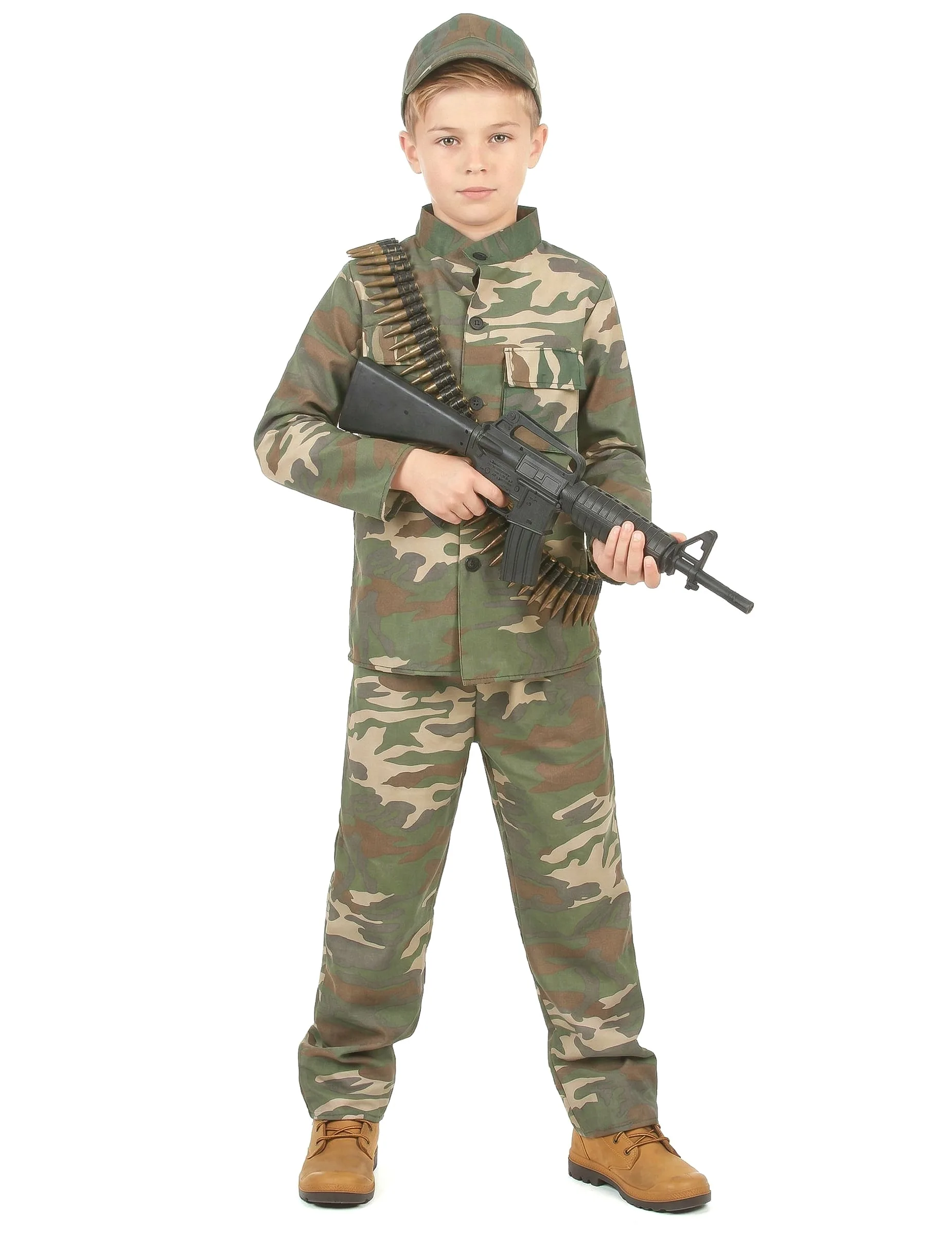 Tapferer Soldat Kinderkostüm camouflage - KARNEVAL-MEGASTORE - FashionsVida