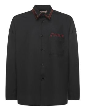 Marni Camicia In Lana Con Logo