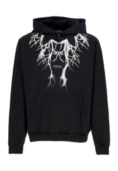 Felpa Leggera Cappuccio Uomo Reflective Lightning Hoodie Black