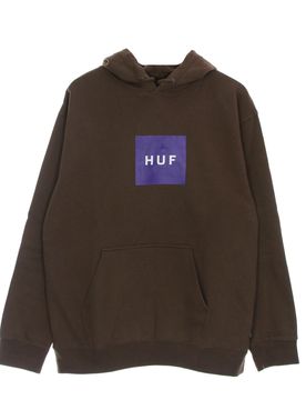 Felpa Cappuccio Uomo Essentials Box Logo P/o Hoodie Brown