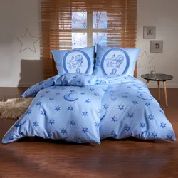 Bettwäsche "Löwe" hellblau, 2-tlg