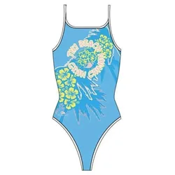 Tiki Beach Swimsuit Sky Blue 3XL Women