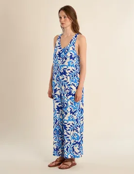 Mono de mujer largo de tirantes con estampado - Molly Bracken - FashionsVida
