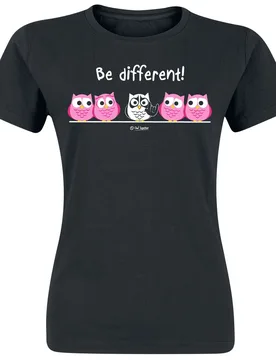 T-Shirt - - Metal - S bis 3XL - für Damen - Größe XXL - schwarz - Frauen - female - Be Different! - FashionsVida
