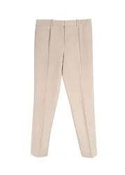 Beige Wool Tailored Trousers