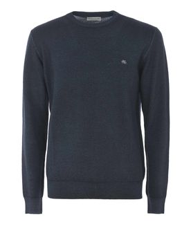 Etro Girocollo in lana blu scuro