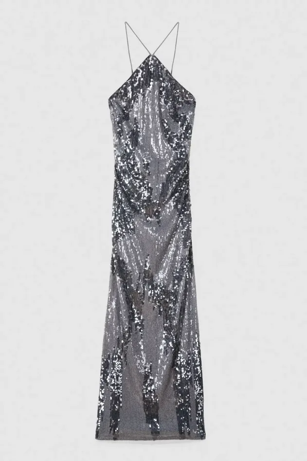 Abito all over paillettes donna grigio - Patrizia pepe - FashionsVida