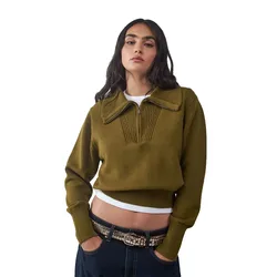 Maglione Con Mezza Zip Polo Brown / Dark Coat Khaki XL