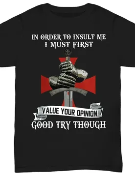 Warrior of God Crusader Cross Medal Christian Knight Templar T-Shirt. Summer Cotton O-Neck Short Sleeve Mens T Shirt New S-3XL - Aliexpress - FashionsVida
