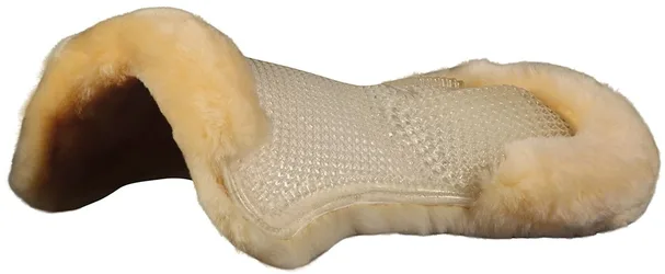 Gel Pad & Rear Riser Full Sheepskin transparent natural