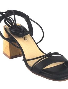 Schuhe 23032 Schwarze Damensandale 39;40 Female