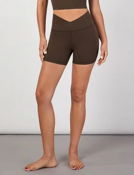 Shorts De Bicicleta "featherfit™ Crossover Cutie" De 4,3 Pulgadas, Transpirables Para Ciclismo, Carrera, Entrenamiento En Gimnasio - Shein - FashionsVida