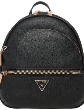 Zaino piccolo Manhattan simil pelle chiusura zip doppio cursore nero