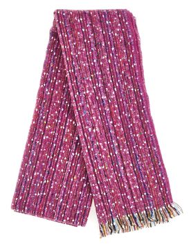 Sciarpa fucsia a coste multicolor calda GianMarco Venturi CLASS 62624