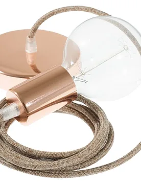 Cables Suspension Luminaire Rs82 50 Cm Glittering Brown / Copper One Size - Creative - FashionsVida