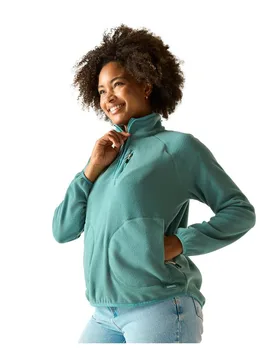Women's Frankie Quarter Zip Fleece Top in Duck Egg Blue Size: 10 - Duck Egg Blue - Size: 10 - Regatta - FashionsVida