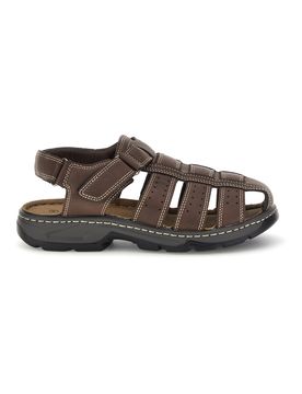 Sandali marrone punta chiusa strappo regolabile M8557 41