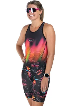 Triathlon Senza Maniche Sprint Hyperglide Openback Tropical Magic M - Zoot - FashionsVida