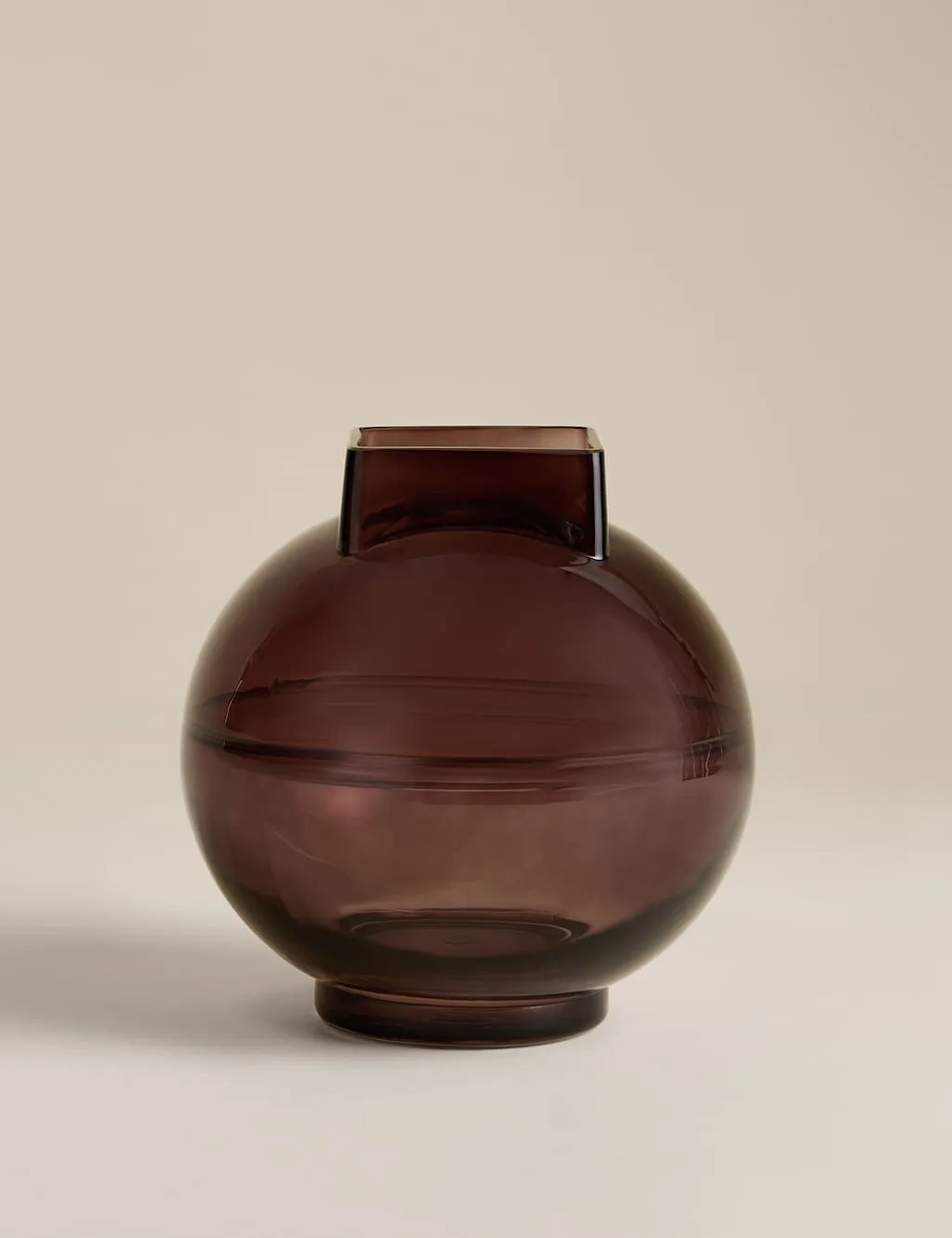 M&S Square Globe Band Vase Purple - M&S - FashionsVida