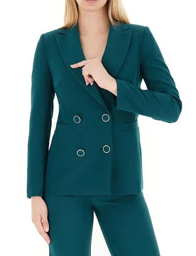 Blazer doppiopetto PETROLIO L - Rinascimento - FashionsVida
