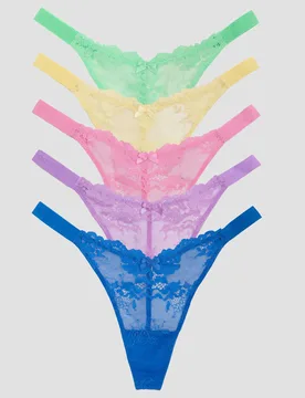 Pack Fran Lace Thongs Multi female - Boux Avenue - FashionsVida