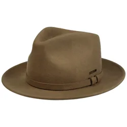 Soft Felt Fedora Hat by - brown - Female - Size: XXL (62-63 cm)