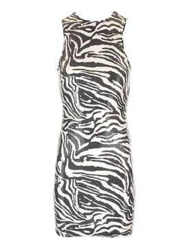 Abito zebra con paillettes