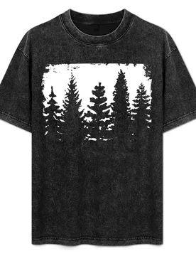 Green Forest Silhouette T-Shirt Fashion Casual Short Sleeve T-Shirt - Aliexpress - FashionsVida