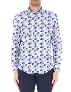 Camicia misto lino AZZURRO M - Harmont & Blaine - FashionsVida