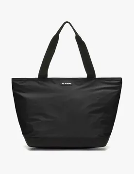 Tote bag nera in ripstop impermeabile idrorepellente e antivento - K-way - FashionsVida