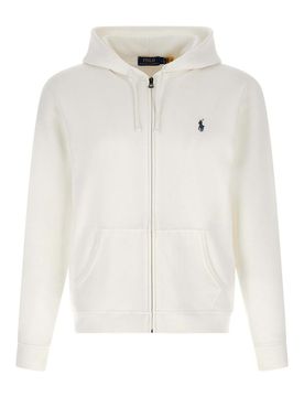 Felpa con cappuccio in cotone loopback