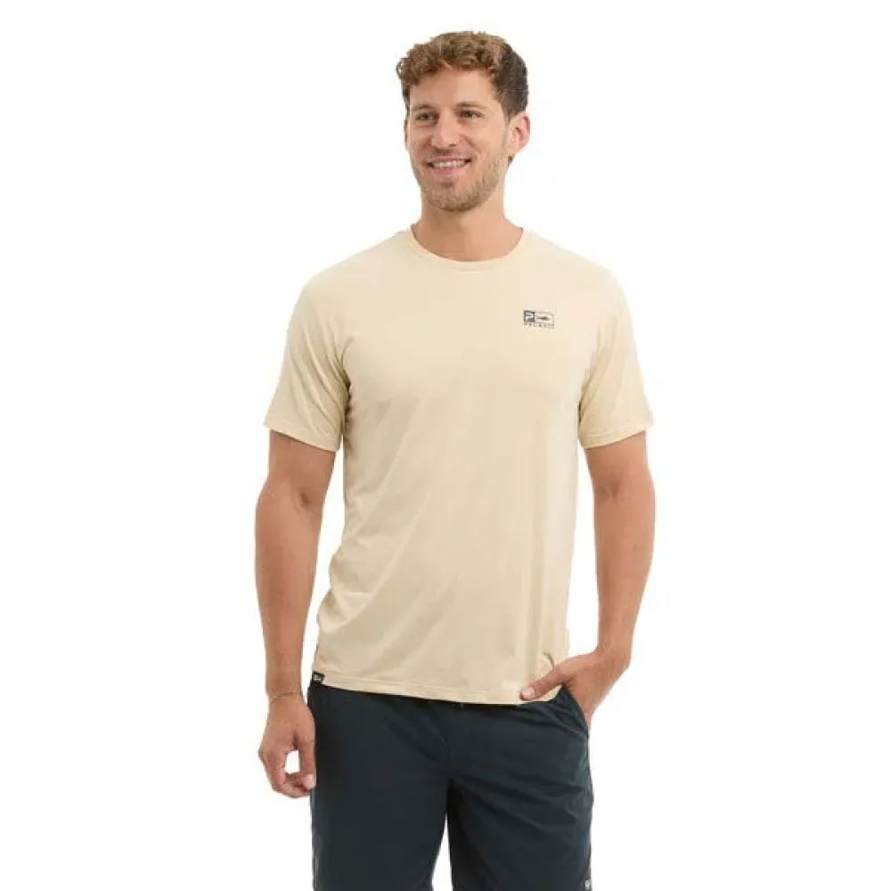 Icon Camo Short Sleeve T-shirt Sand 2XL Men - PELAGIC - FashionsVida