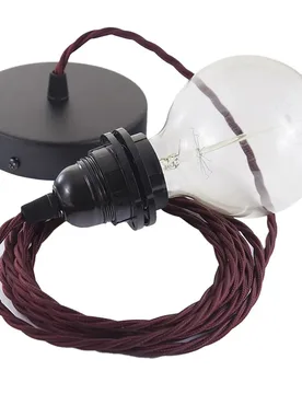 Cables Lampe Suspendue Pendel Pour Abat-jour Tm19 50 Cm Burgundy / Black One Size - Creative - FashionsVida