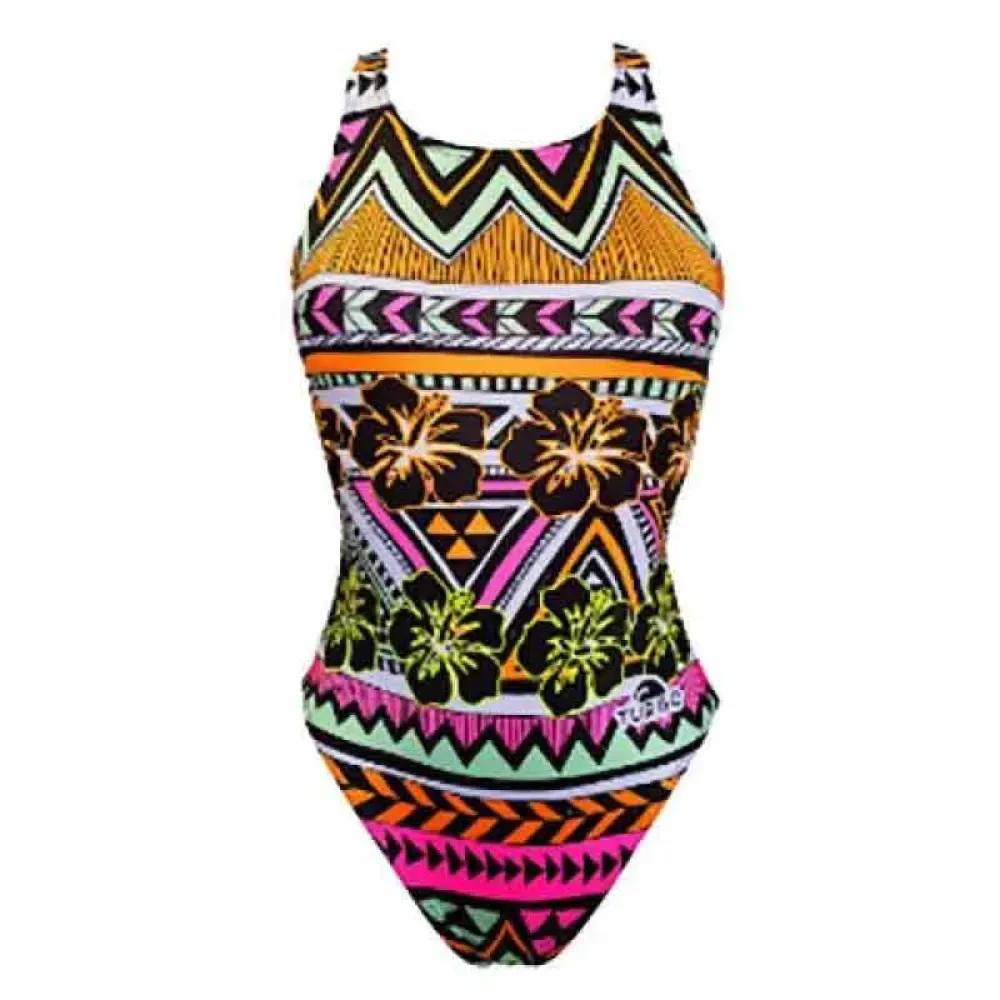 Azteki Swimsuit Orange L Women - TURBO - FashionsVida