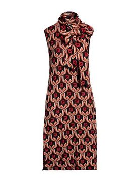 Midi-Kleid Damen Orange S Damen