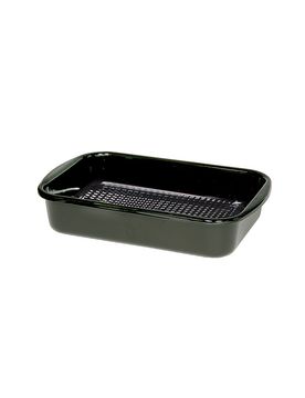 Grillpfanne mit Waffelboden 35x23cm Schwarz schwarz baby