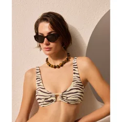 Top de bikini estampado de mujer